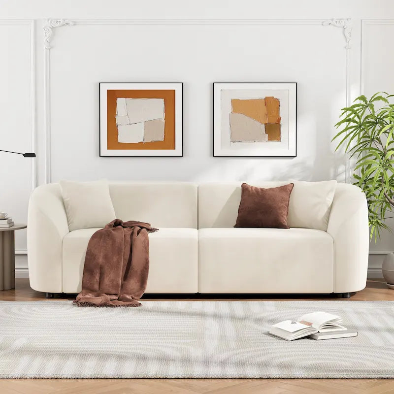 Christopher Knight Home - Allegra Sculptural 87 Curved Sofa