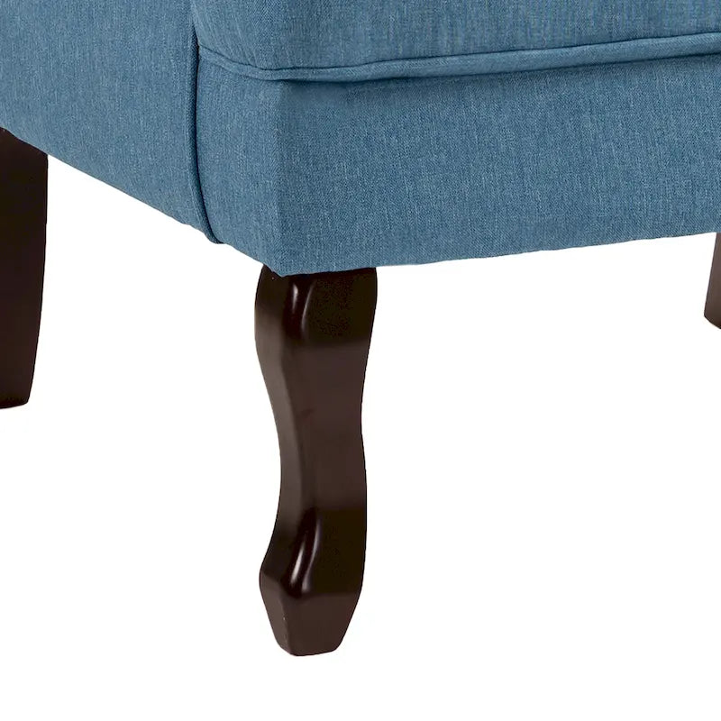 Set di 2 poltrone tradizionali con schienale alto e poltrona imbottita