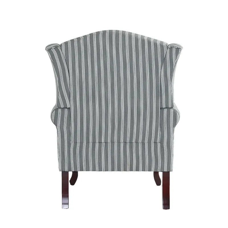 Set di 2 poltrone tradizionali con schienale alto e poltrona imbottita