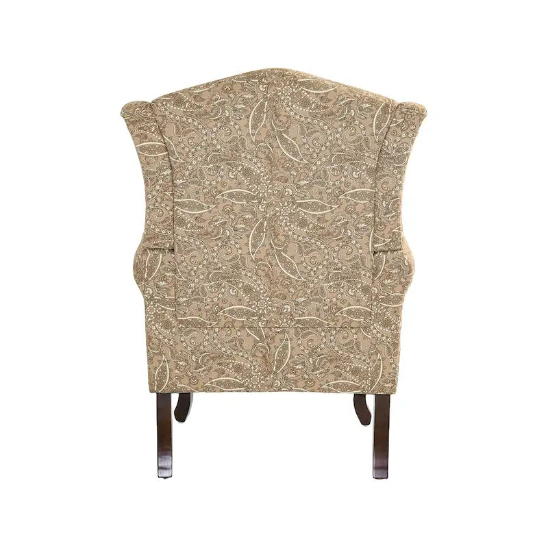 Set di 2 poltrone tradizionali con schienale alto e poltrona imbottita