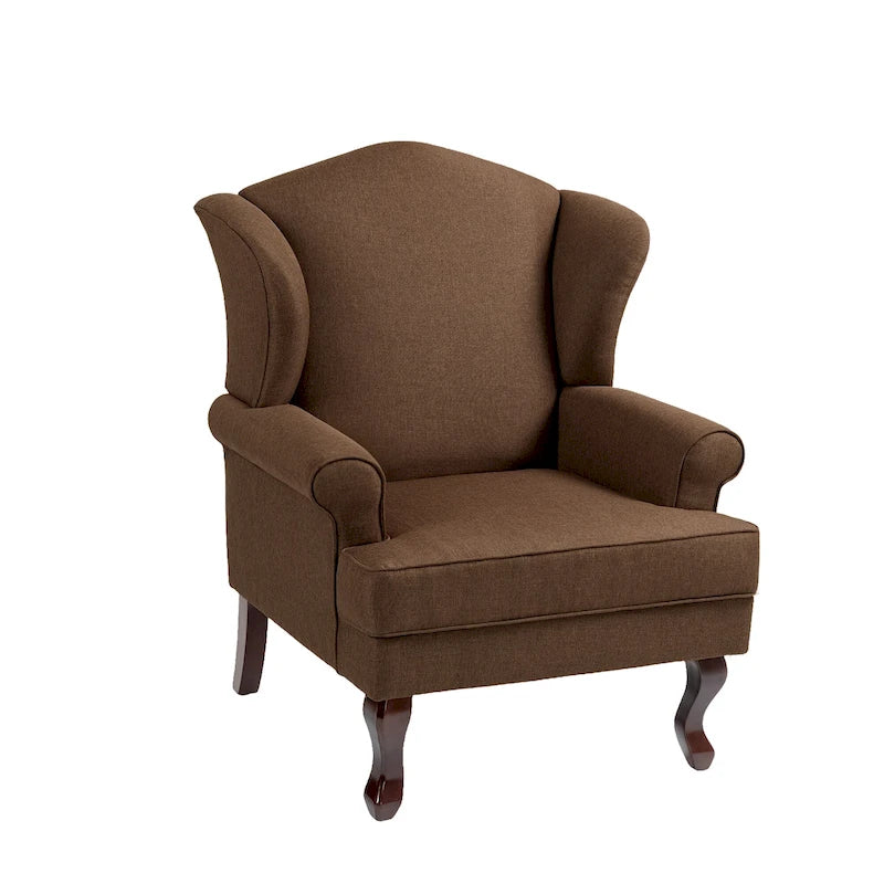 Set di 2 poltrone tradizionali con schienale alto e poltrona imbottita