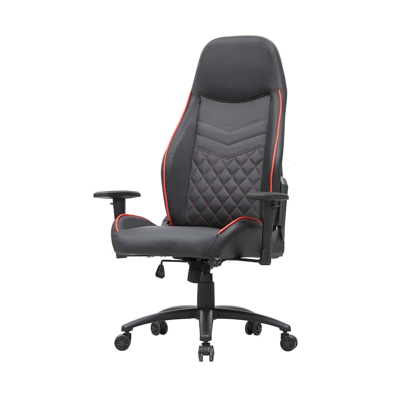 Sedia da gioco reclinabile in similpelle nera Joseff di Furniture of America