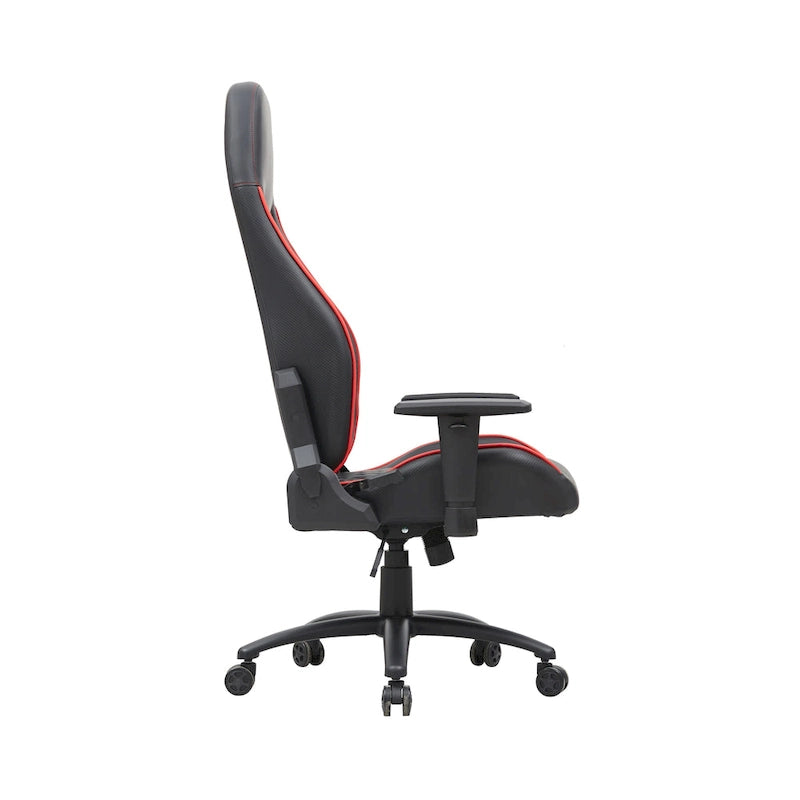 Sedia da gioco reclinabile in similpelle nera Joseff di Furniture of America