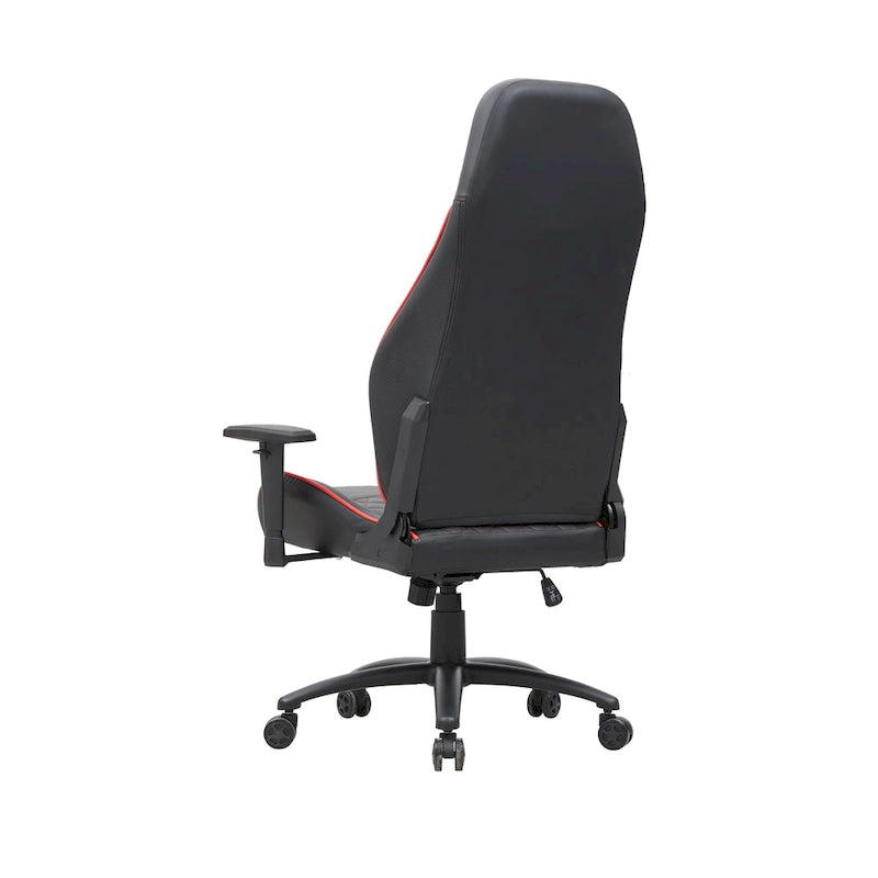 Sedia da gioco reclinabile in similpelle nera Joseff di Furniture of America