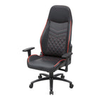 Sedia da gioco reclinabile in similpelle nera Joseff di Furniture of America