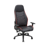 Sedia da gioco reclinabile in similpelle nera Joseff di Furniture of America