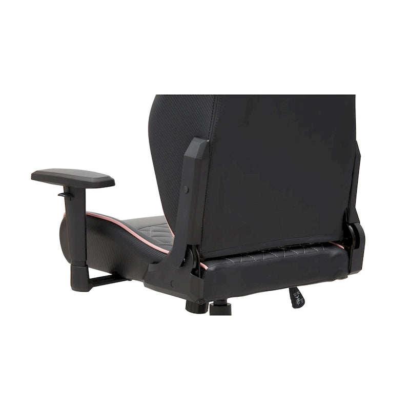 Sedia da gioco reclinabile in similpelle nera Joseff di Furniture of America