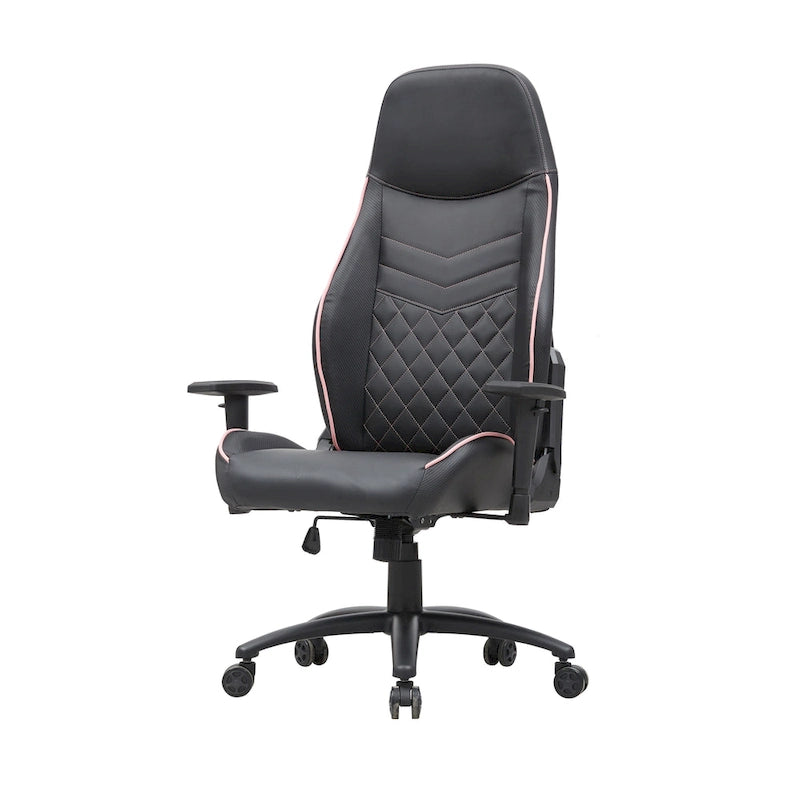 Sedia da gioco reclinabile in similpelle nera Joseff di Furniture of America