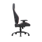 Sedia da gioco reclinabile in similpelle nera Joseff di Furniture of America