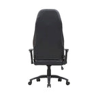 Sedia da gioco reclinabile in similpelle nera Joseff di Furniture of America