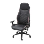 Sedia da gioco reclinabile in similpelle nera Joseff di Furniture of America