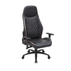 Sedia da gioco reclinabile in similpelle nera Joseff di Furniture of America