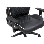 Sedia da gioco reclinabile in similpelle nera Joseff di Furniture of America