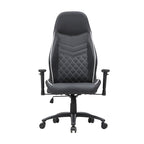 Sedia da gioco reclinabile in similpelle nera Joseff di Furniture of America