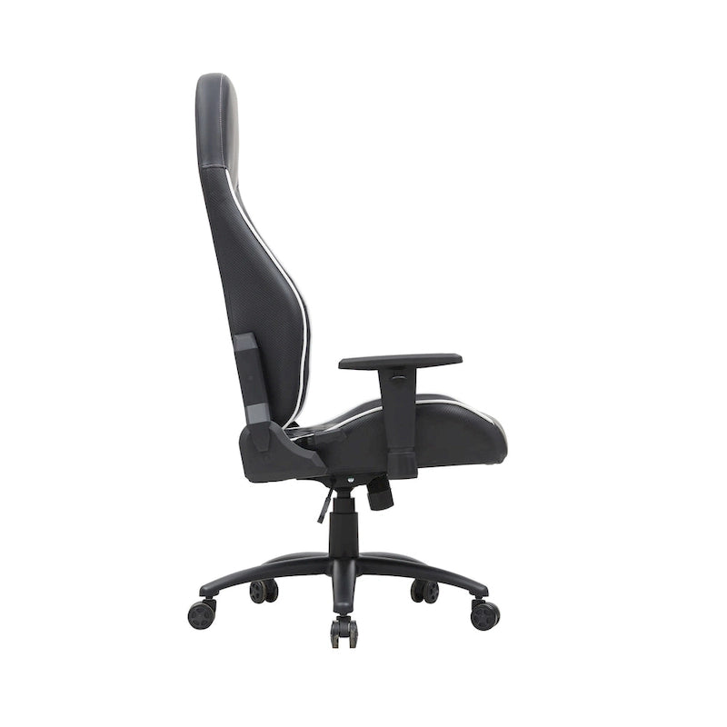 Sedia da gioco reclinabile in similpelle nera Joseff di Furniture of America