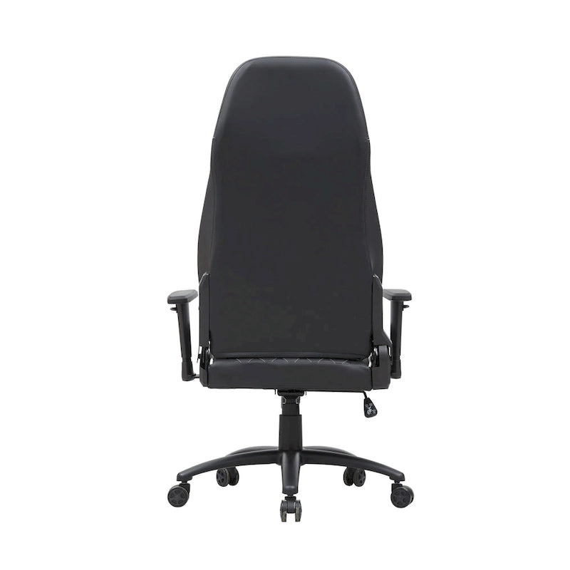 Sedia da gioco reclinabile in similpelle nera Joseff di Furniture of America