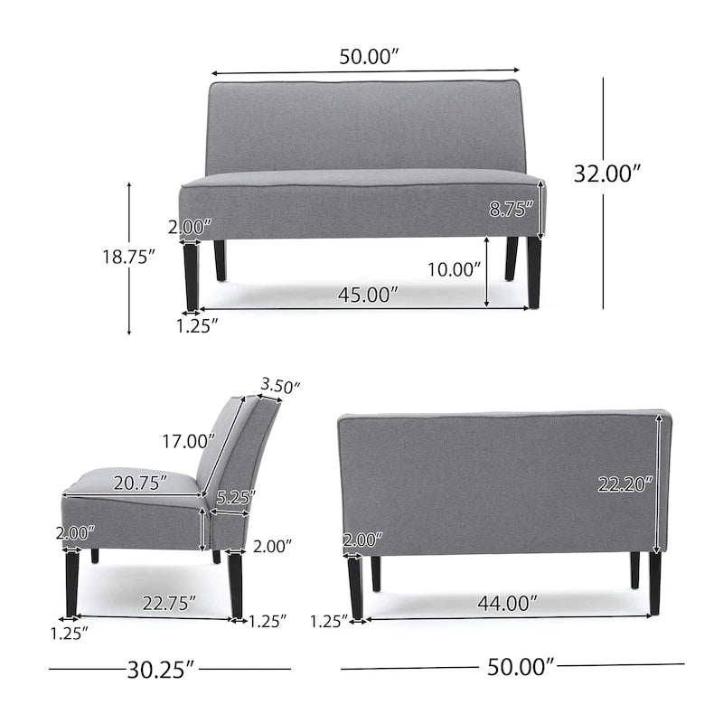 Divano a due posti in tessuto Dejon di Christopher Knight Home