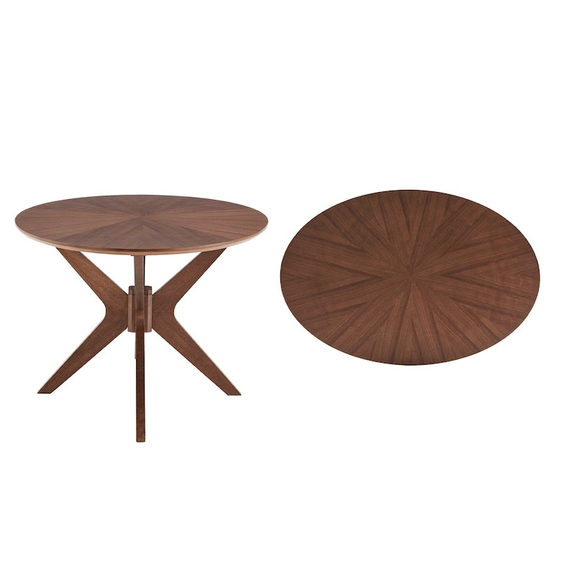 Tavolo da pranzo ovale con finitura in noce Vilnius