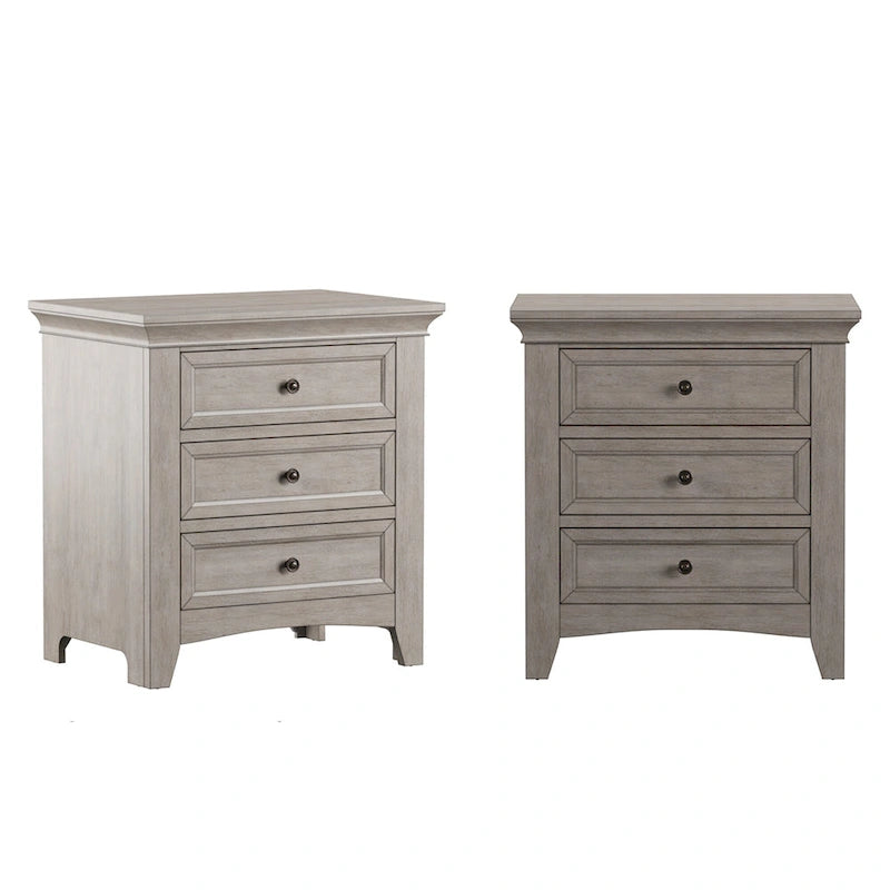 Comodino modulare in legno Varenna a 3 cassetti con stazione di ricarica