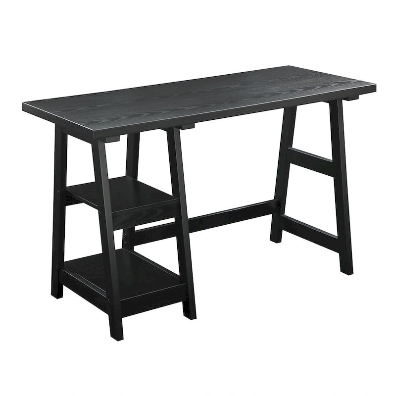 Convenience Concepts Designs2Go Trestle Desk con ripiani