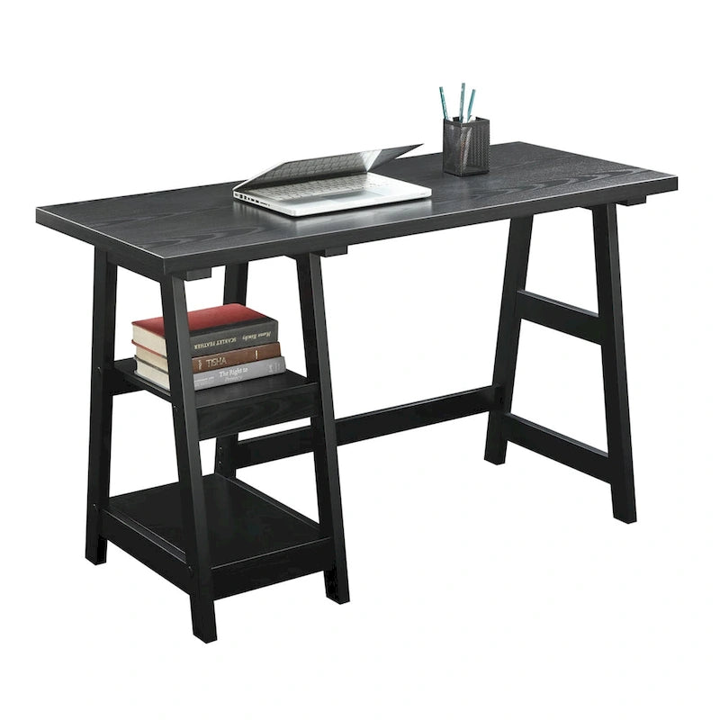 Convenience Concepts Designs2Go Trestle Desk con ripiani