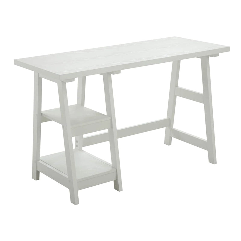Convenience Concepts Designs2Go Trestle Desk con ripiani