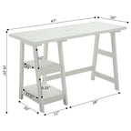 Convenience Concepts Designs2Go Trestle Desk con ripiani