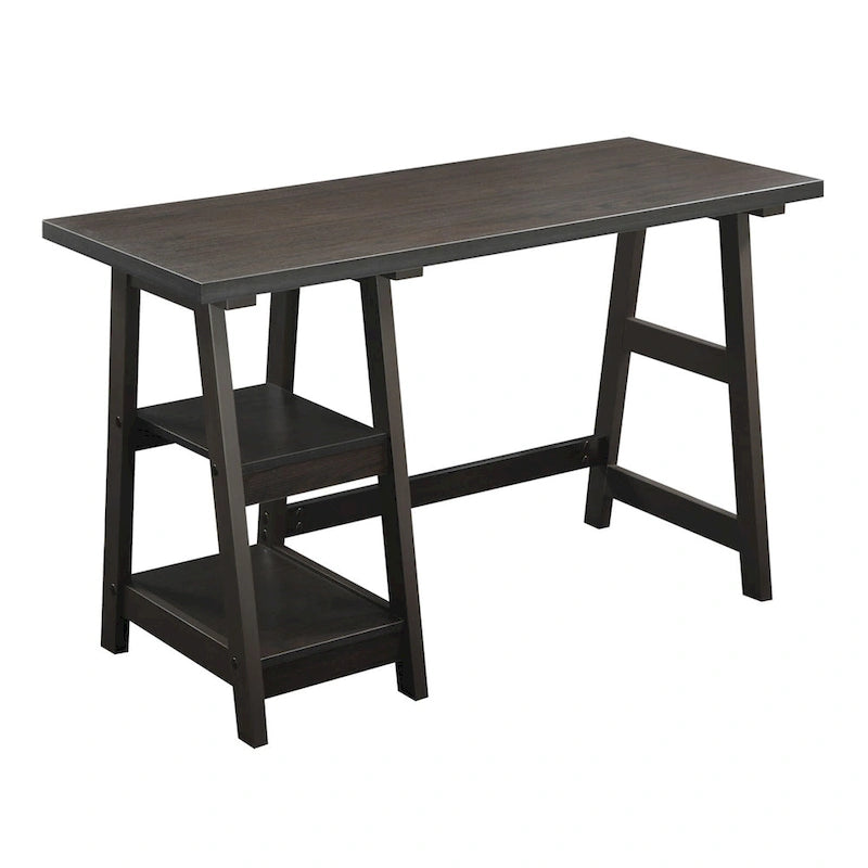 Convenience Concepts Designs2Go Trestle Desk con ripiani