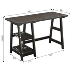 Convenience Concepts Designs2Go Trestle Desk con ripiani