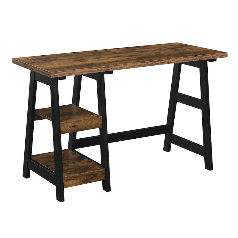 Convenience Concepts Designs2Go Trestle Desk con ripiani