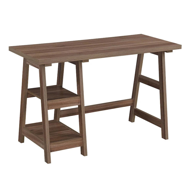 Convenience Concepts Designs2Go Trestle Desk con ripiani