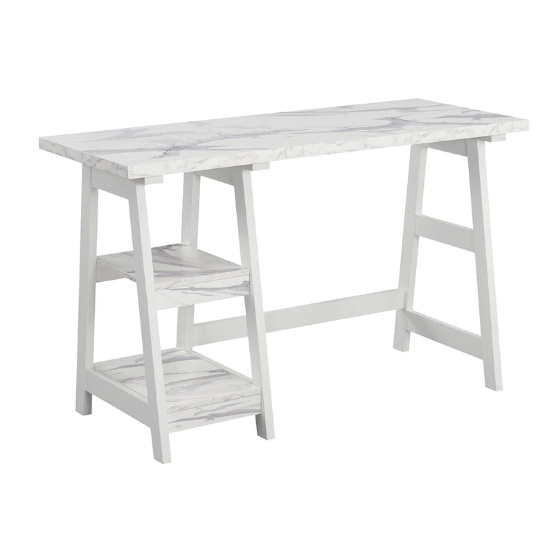 Convenience Concepts Designs2Go Trestle Desk con ripiani