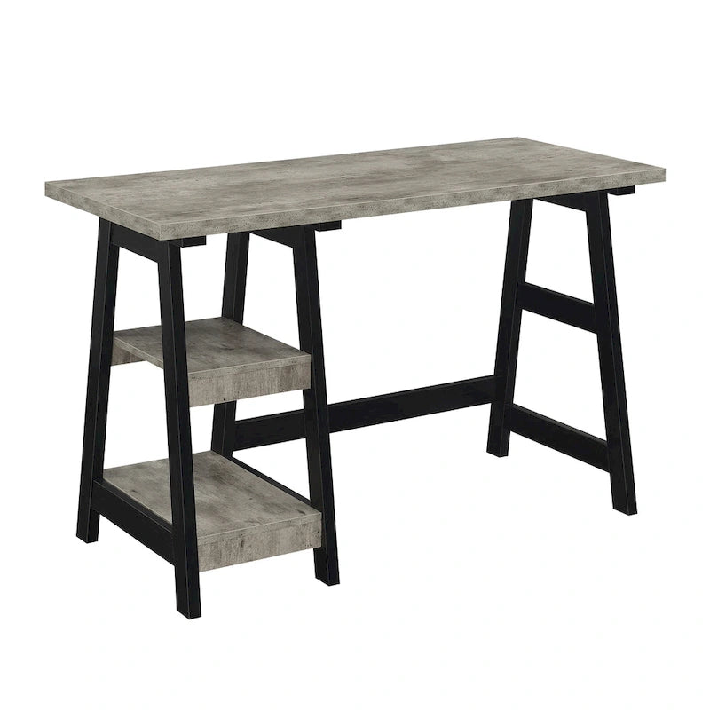 Convenience Concepts Designs2Go Trestle Desk con ripiani