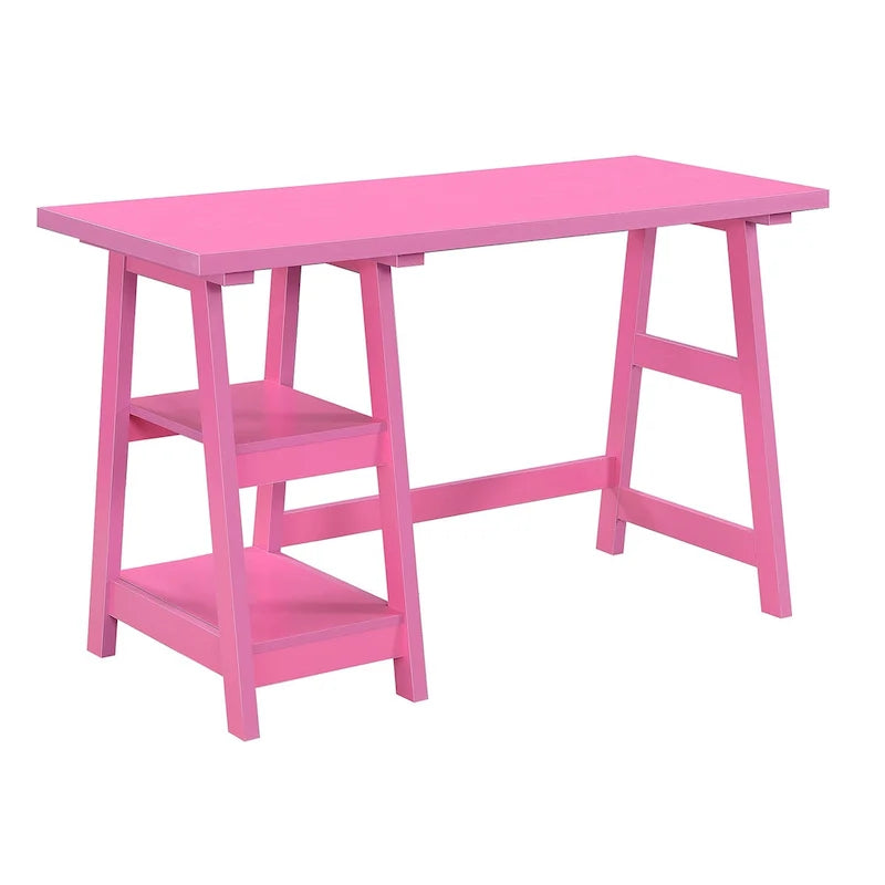 Convenience Concepts Designs2Go Trestle Desk con ripiani