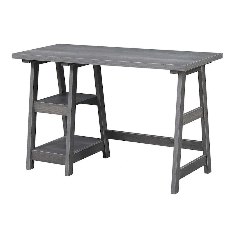 Convenience Concepts Designs2Go Trestle Desk con ripiani