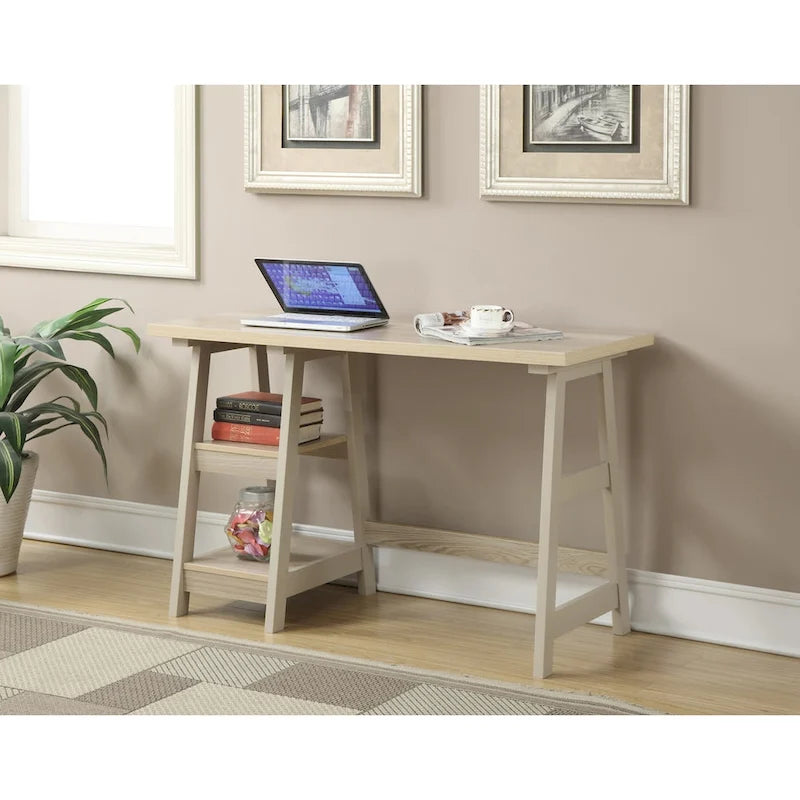 Convenience Concepts Designs2Go Trestle Desk con ripiani
