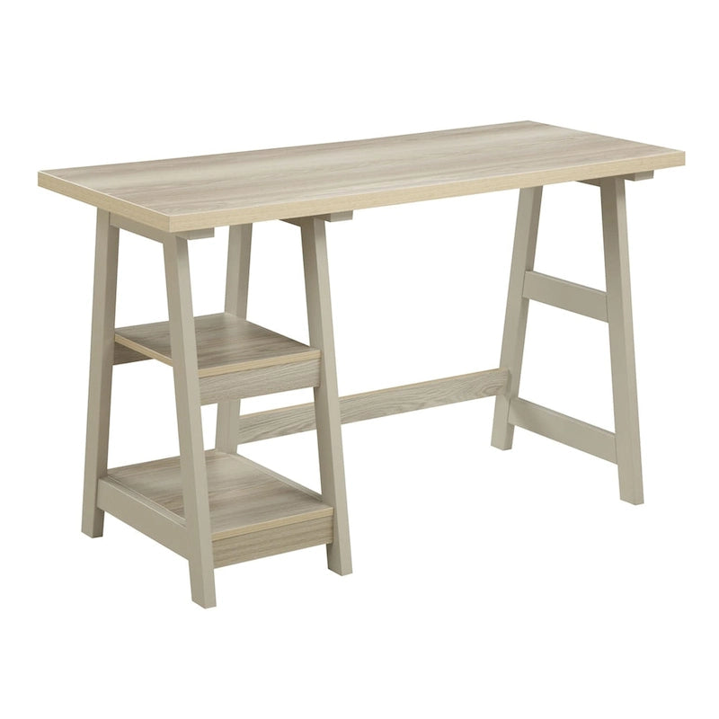Convenience Concepts Designs2Go Trestle Desk con ripiani