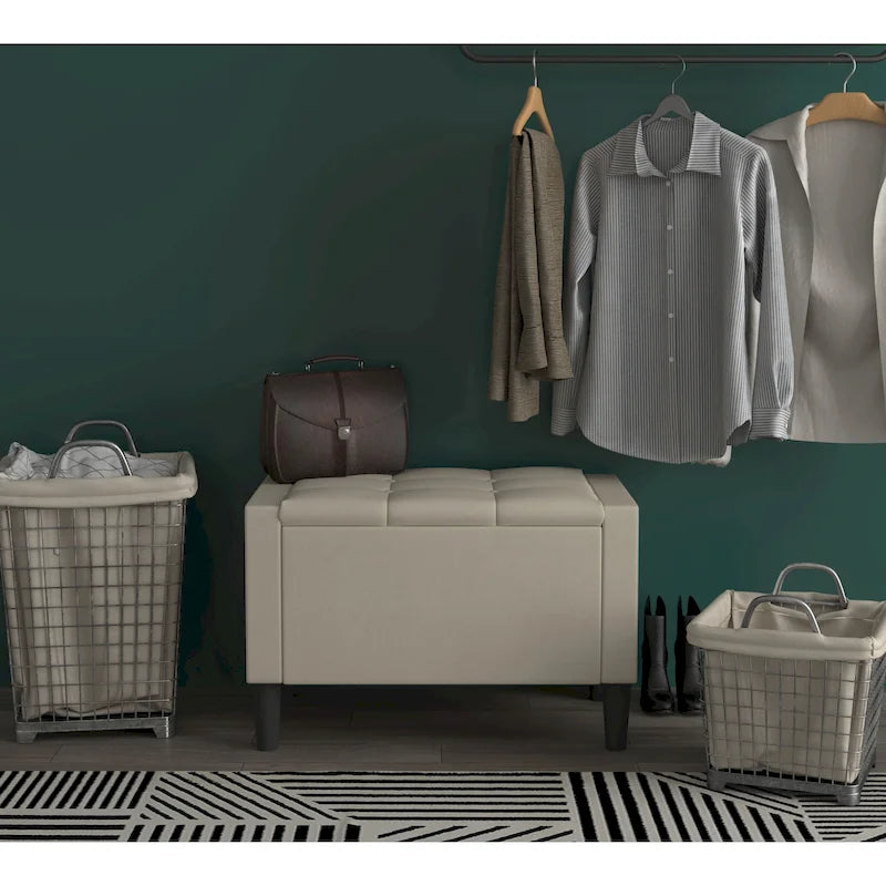 Panca contenitore imbottita con parte superiore ribaltabile Braylen