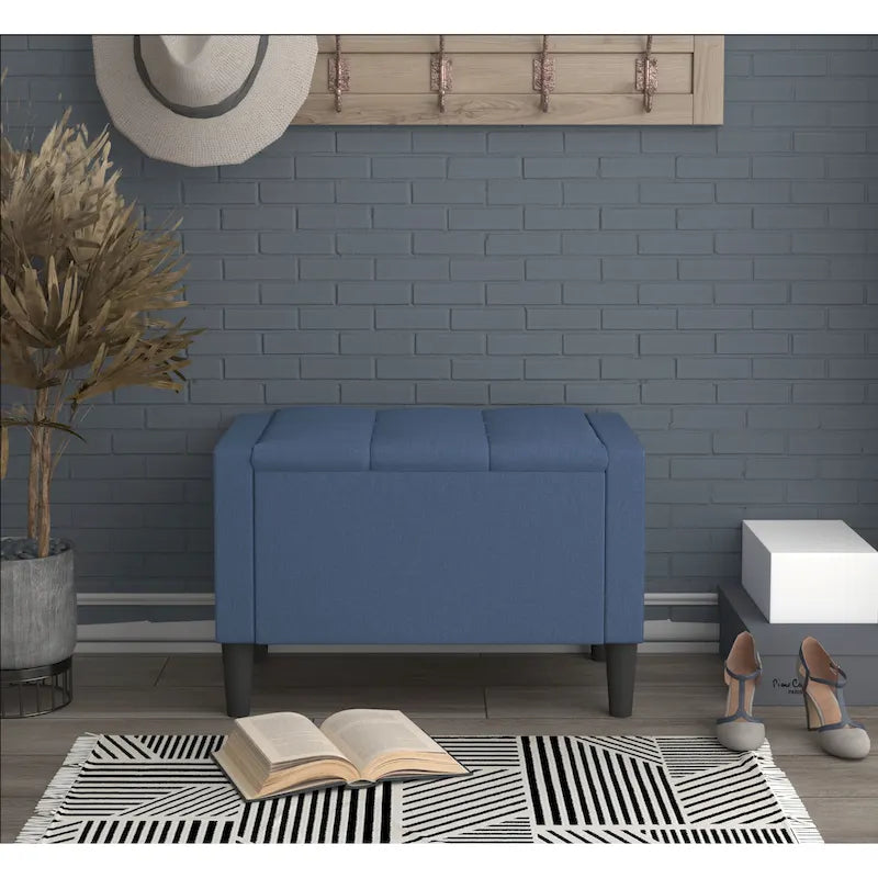 Panca contenitore imbottita con parte superiore ribaltabile Braylen