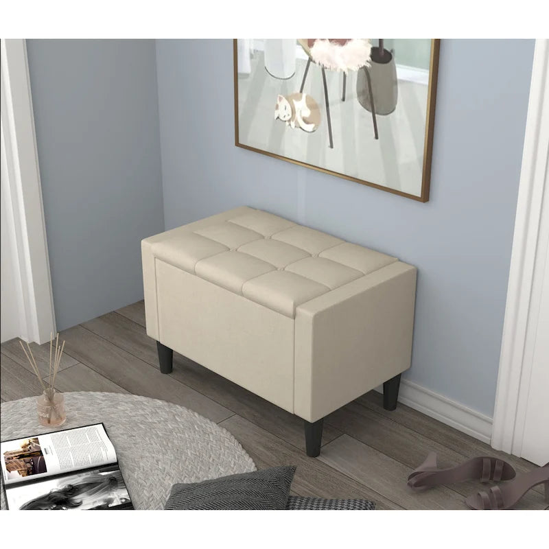 Panca contenitore imbottita con parte superiore ribaltabile Braylen