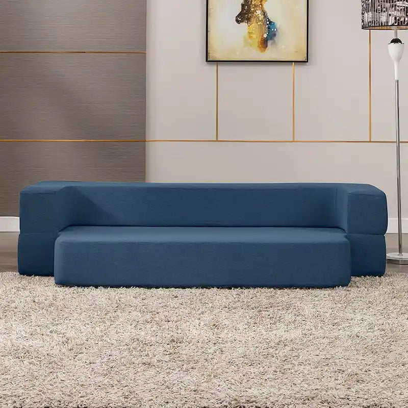 Divano letto futon trasformabile Mixoy, materasso pieghevole in schiuma