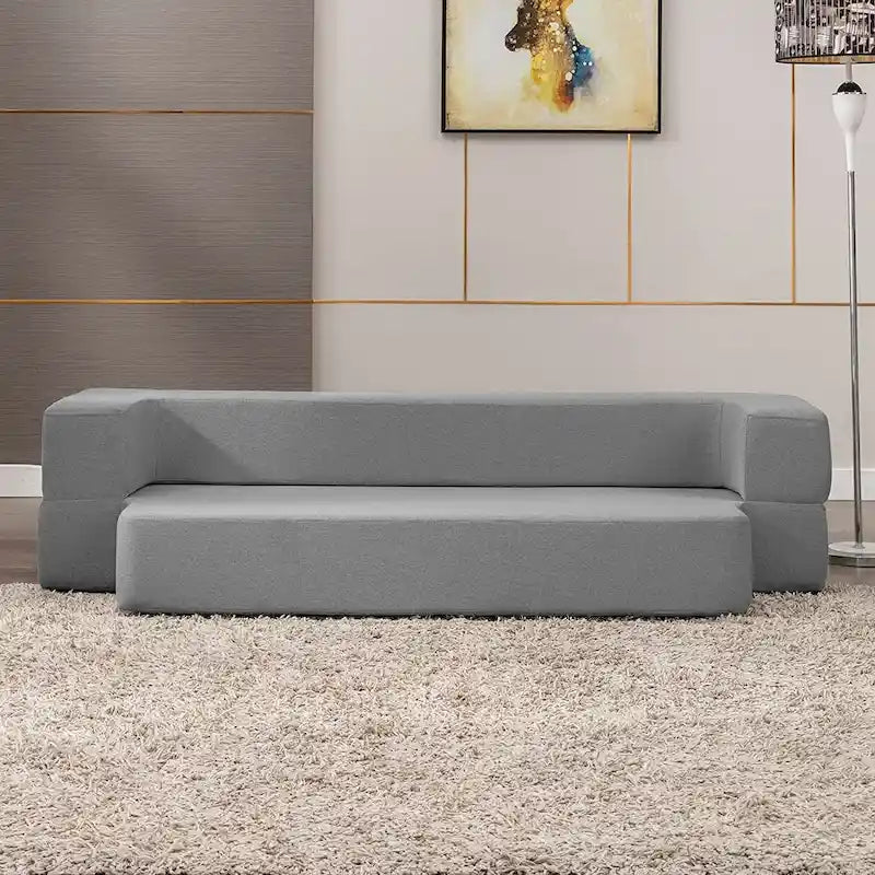 Divano letto futon trasformabile Mixoy, materasso pieghevole in schiuma