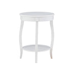 Tavolo rotondo bianco Penelope con ripiano