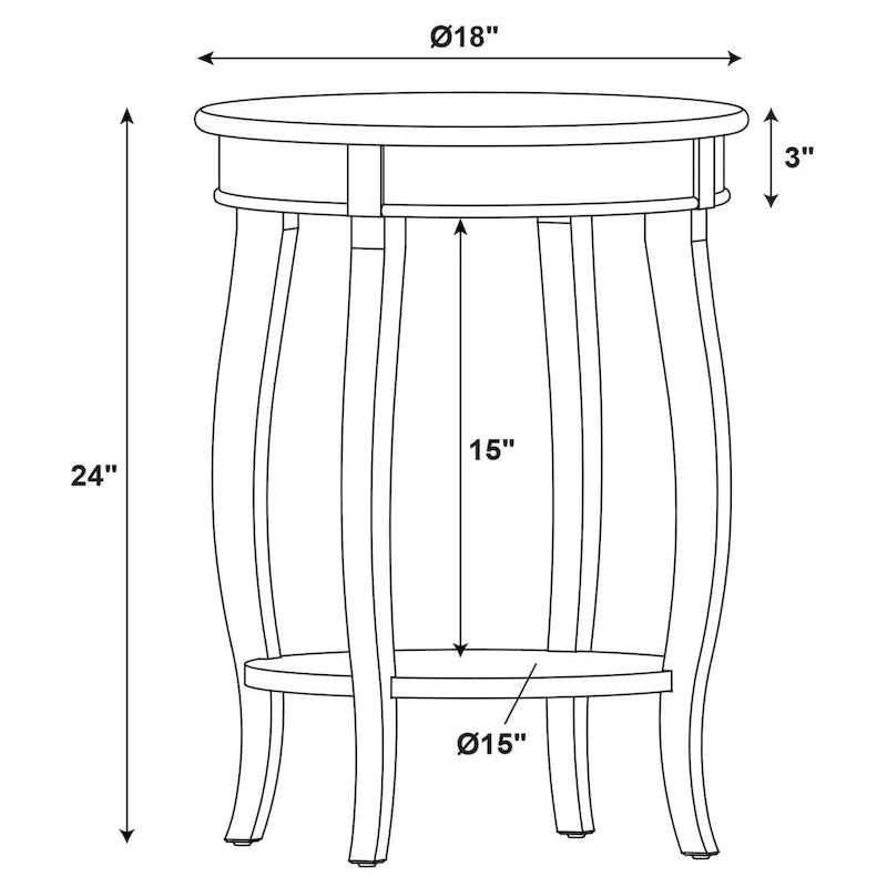 Tavolo rotondo bianco Penelope con ripiano
