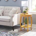 Tavolo rotondo bianco Penelope con ripiano