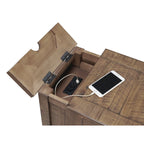 Tavolino da salotto in legno massello Monterey con prese di corrente nascoste