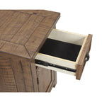 Tavolino da salotto in legno massello Monterey con prese di corrente nascoste