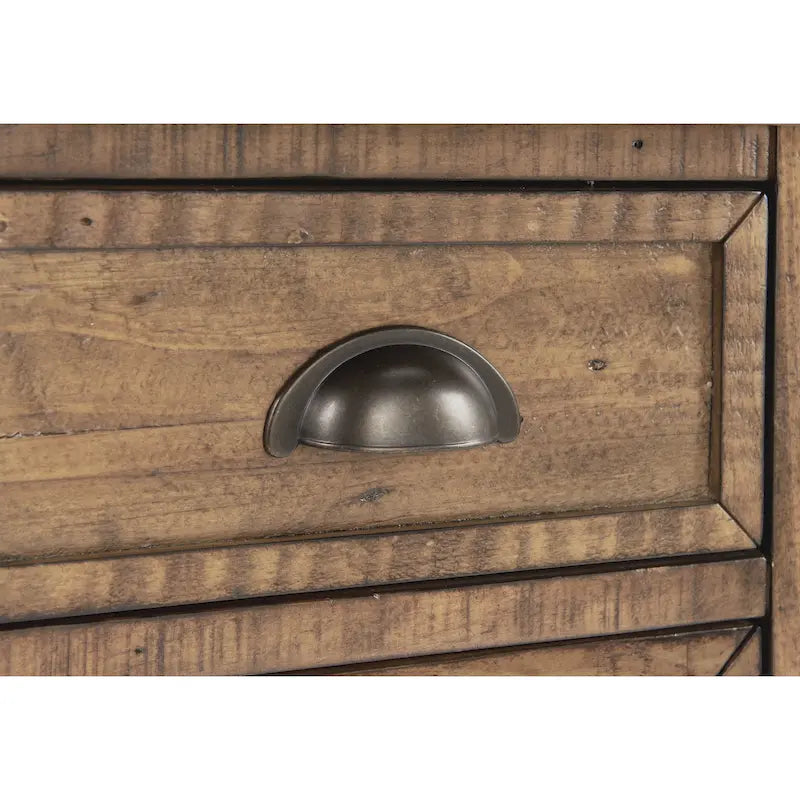 Tavolino da salotto in legno massello Monterey con prese di corrente nascoste