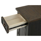 Tavolino da salotto in legno massello Monterey con prese di corrente nascoste