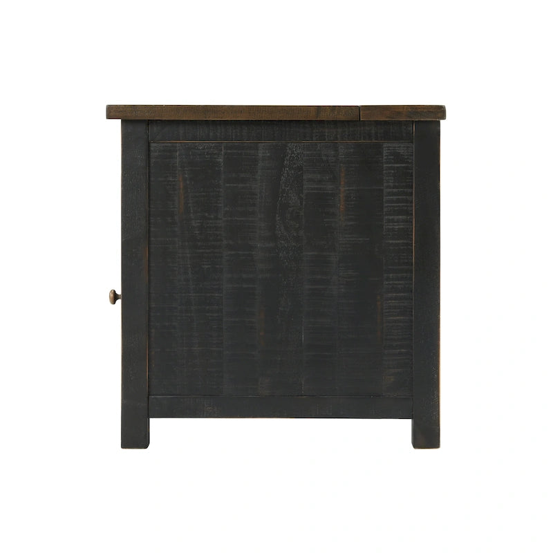 Tavolino da salotto in legno massello Monterey con prese di corrente nascoste